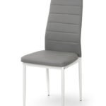 Стілець Ріо, білий/шкірзам світло-сірий