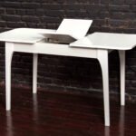 Стіл Фієста (110+35)*70, білий/білий