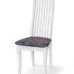 Стілець Жасмін, білий/сіра тканина