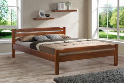 Ліжко Ольга 1400*2000, вільха/горіх