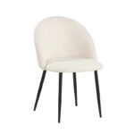 Стілець Плато, чорний/букле молочний