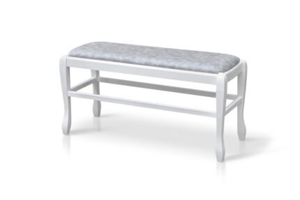 Банкетка Сієста 900, біла/сіра тканина