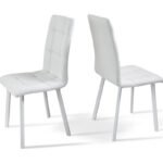 Стілець Трініті, метал білий/ шкірзам білий