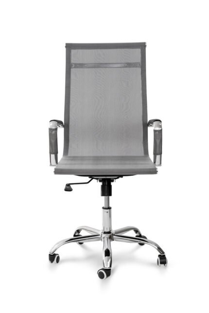 Стілець офісний Нетворк, PVC сітка сірий