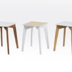 Табурет Сінгл каркас горіх/кришка натур---