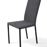 Стілець Соло, метал чорний/ тканина сіра
