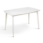 Стіл КИПАРИС 120*80, білий/ білий мармур