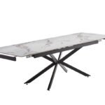 Стіл Магнум 180(+40+40)*90, чорний/нефріт білий