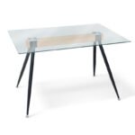 Стіл Ешлі XS-1263, (120*80), чорний/термодрук