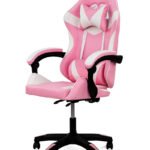 Крісло геймерське Слім, рожевий/білий