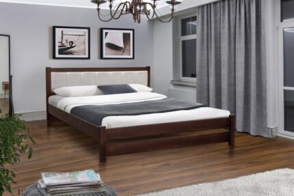 Ліжко Еріка1600*2000 горіх темний Аляска 01 беж