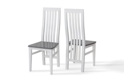 Стілець Моніка ТВЕРДИЙ, білий/сірий---