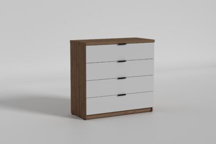 Комод Junior (Джуніор з кришкою 32 мм), Готові кольорові рішення  Біле дерево