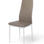 Стілець Ріо, білий/ шкірзам сіро-бежевий