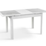 Стіл обідній Делі (1150+390)*740, білий