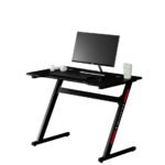 Стіл геймерський Стелс, чорний/карбон