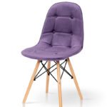 Стілець ДЖАСТІН, велюр бузковий