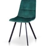 Стілець Авері чорний/велюр зелений Bluvel-78