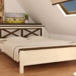 Ліжко Нормандія 1600*2000, ваніль+тем.горіх