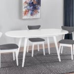 Стіл обідній Патрік (1290+340)*810, білий