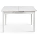 Стіл Нептун 110/140*75 білий/керам мармур