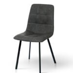 Стілець Чілі (квадрат) чорний/ антрацитRU-08