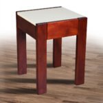 Табурет Слайдер, горіх/крем