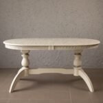 Стіл обідній Оскар Версаче (160+40)/90, білий---