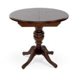 Стіл обідній Гермес Д=89 ( +38 ), т.горіх