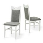 Стілець Юля (білий/Моррант 07 Лайт)