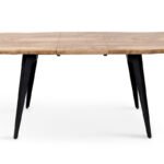 Стіл Лагуна, 120(+40)*80, чорний/штучний шпон MDF