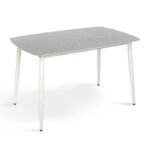 Стіл КИПАРИС 120*80, білий/ сірий мармур