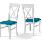 Стілець Кросс, білий/бірюза---