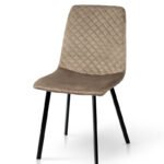 Стілець Некст, чорний/велюр мокрий пісок