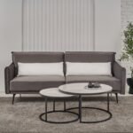 Комплект журнальних столів CT-35 Лоренза каса вайт + чорний