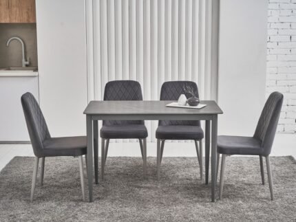 Обідній керамічний стіл TM-110 петра грей + сірий