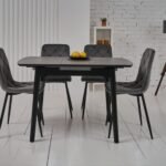 Керамічний стіл TM-87-1 айс грей + чорний