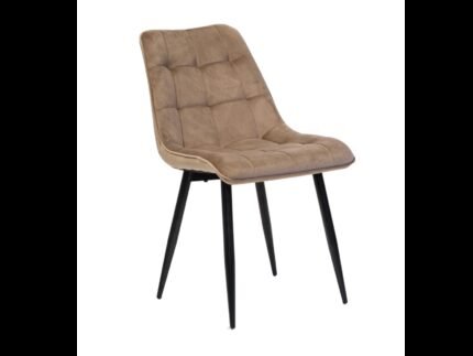 Стілець N-46 капучино велюр + чорний