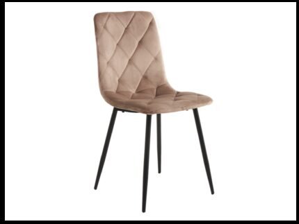 Стілець N-41 капучино велюр + чорний