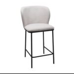 Напівбарний стілець B-300 айворі + чорний