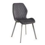 Стілець N-54 темно-сірий велюр + сірий