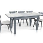 Стіл обідній Делі (1150+390)*740, сірий