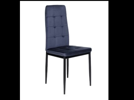 Стілець N-66-2 індіго велюр + чорний