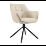 Стілець поворотний R-69 айворі + чорний