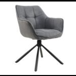 Стілець поворотний R-69 сірий + чорний