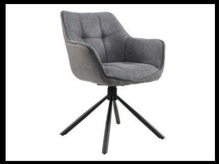 Стілець поворотний R-69 сірий + чорний