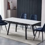 Керамічний стіл TM-88-1 вайт клауд + чорний