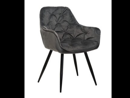 Стілець M-65 сірий велюр + чорний