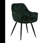 Стілець M-65 смарагдовий велюр + чорний