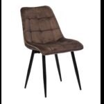 Стілець N-46 коричневий велюр + чорний
